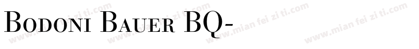 Bodoni Bauer BQ字体转换